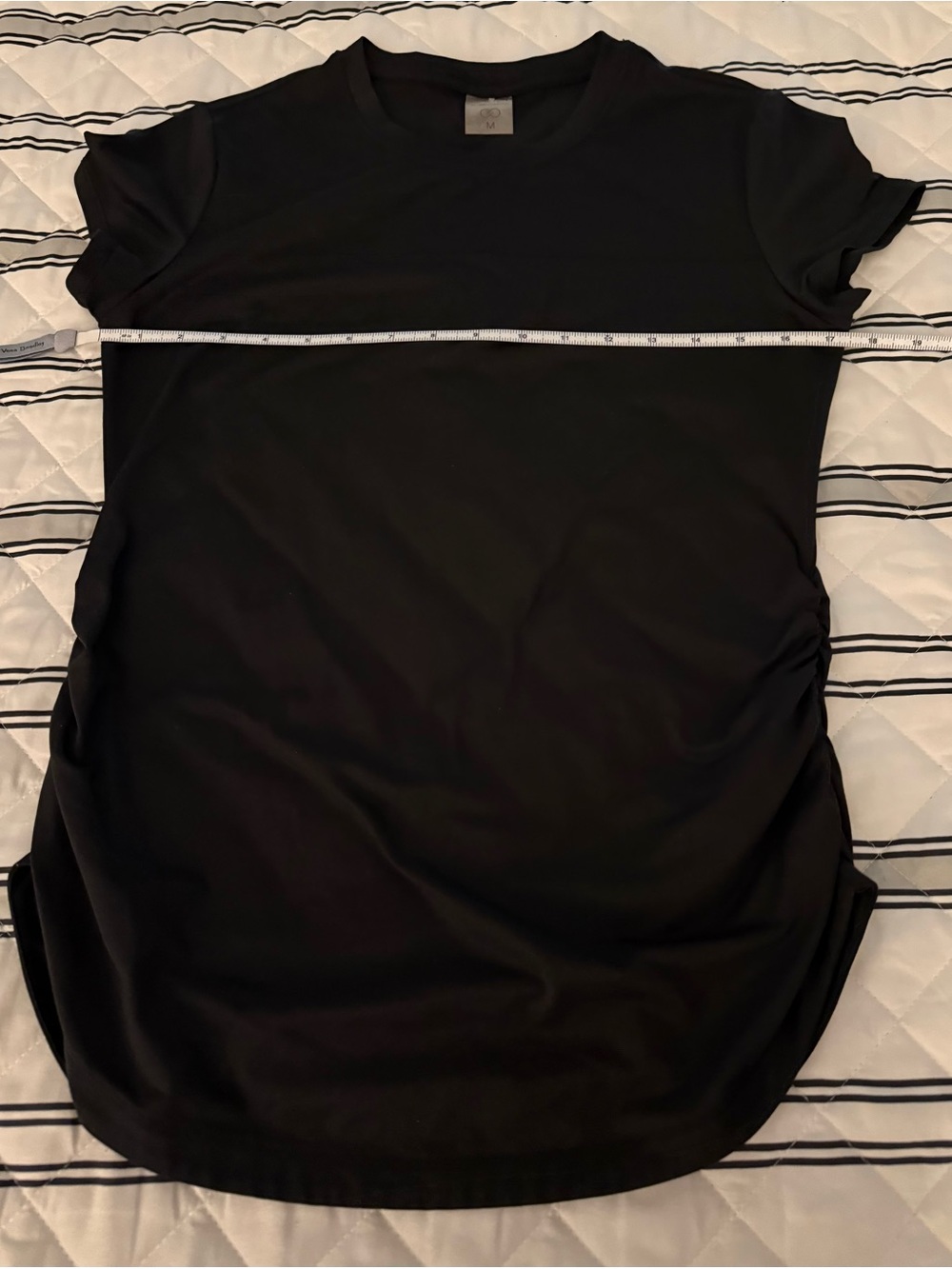 Calia by Carrie Underwood Women’s Black Shirt Medium Cinch Sides Logo Mint - Picture 5 of 8